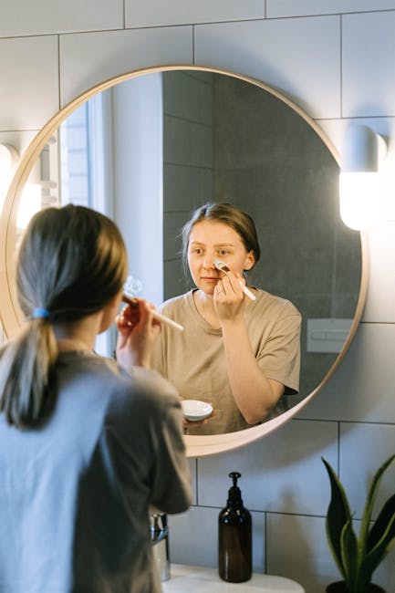 Natural routine for acne-prone skin teenagers